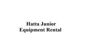 Hatta Junior Equipment Rental